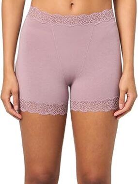 *NWT* Florence by Mills Lacy Cotton Shortie Violet Taupe Mauve Pink L